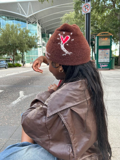 HEARTSET BEANIE - BROWN